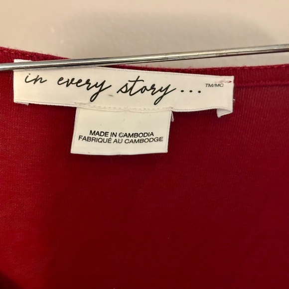 PENNINGTON burgundy light tshirt - Picture 3 of 3